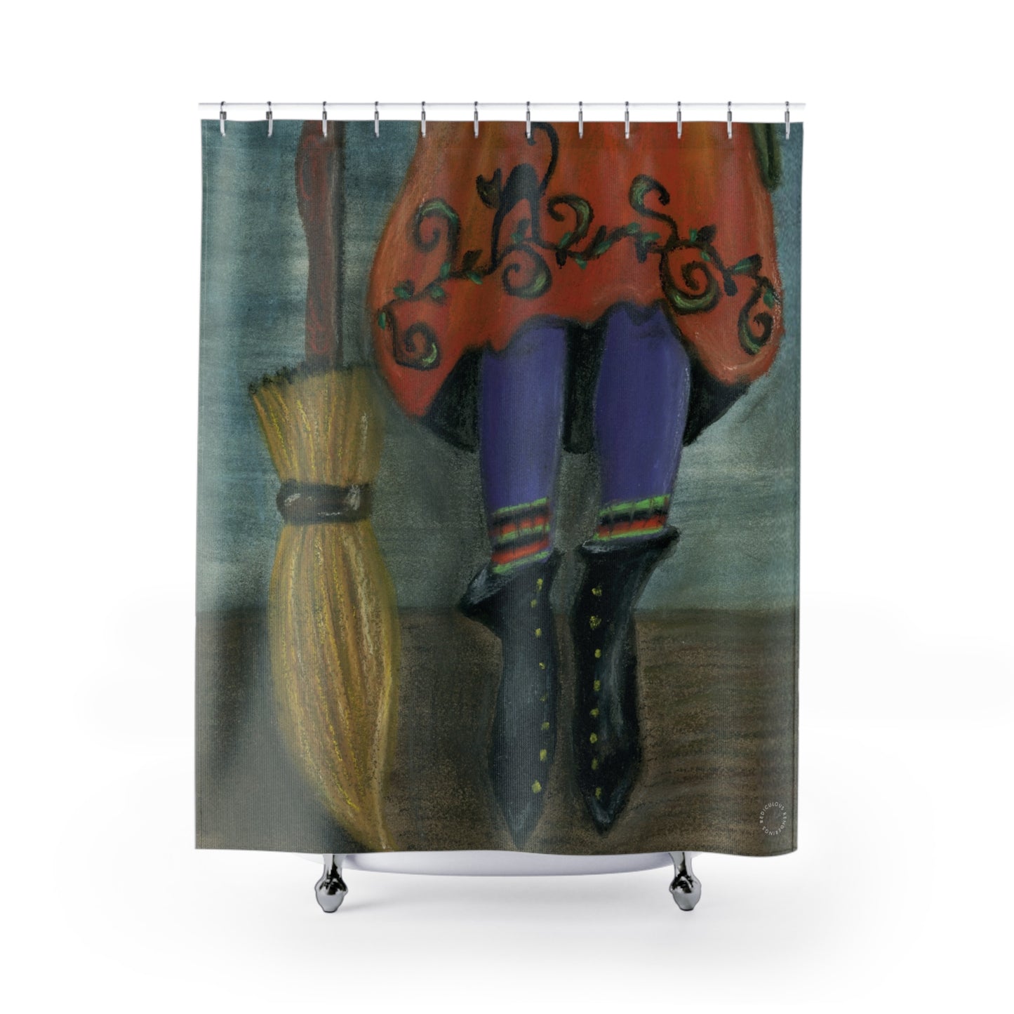 Witch Shoes Spooky Shower Curtain