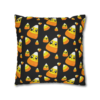 Cute Candy Corn Pattern Pillowcase — Halloween Decorative Throw Pillow Cover