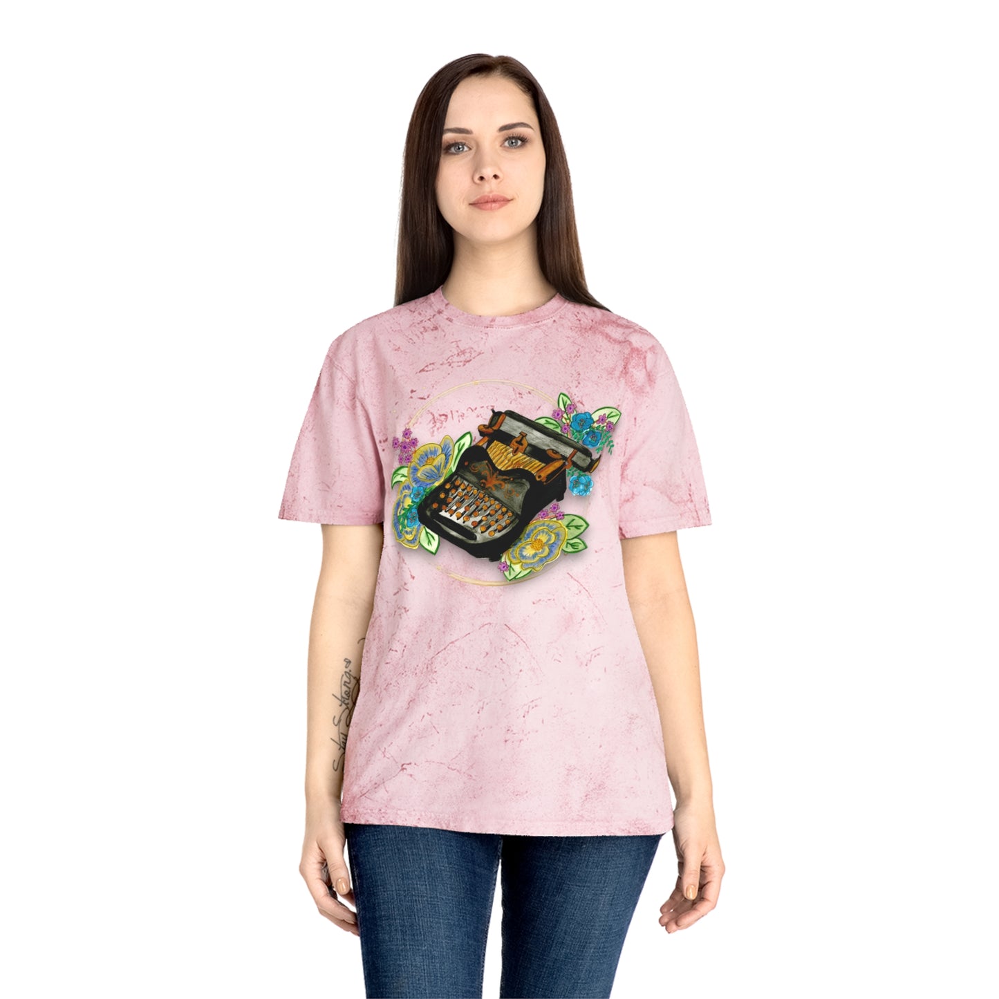 Vintage Typewriter Unisex Color Blast T-Shirt