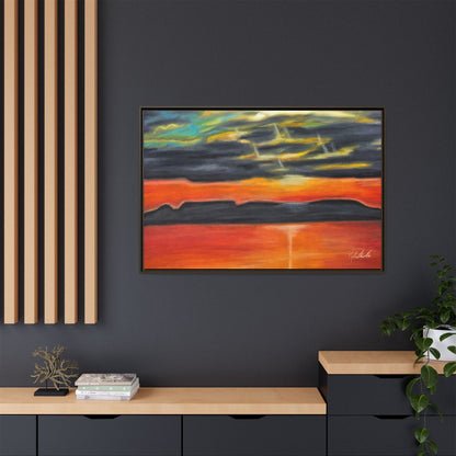 Sleeping Giant at Sunset Framed Wall Art