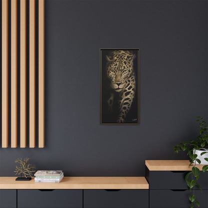 Leopard at Night Framed Wall Art