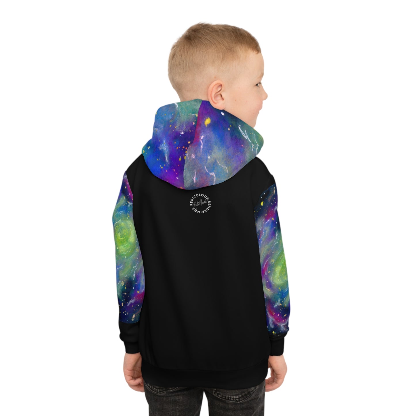 Rainbow Vortex Galaxy Children's Hoodie (AOP)