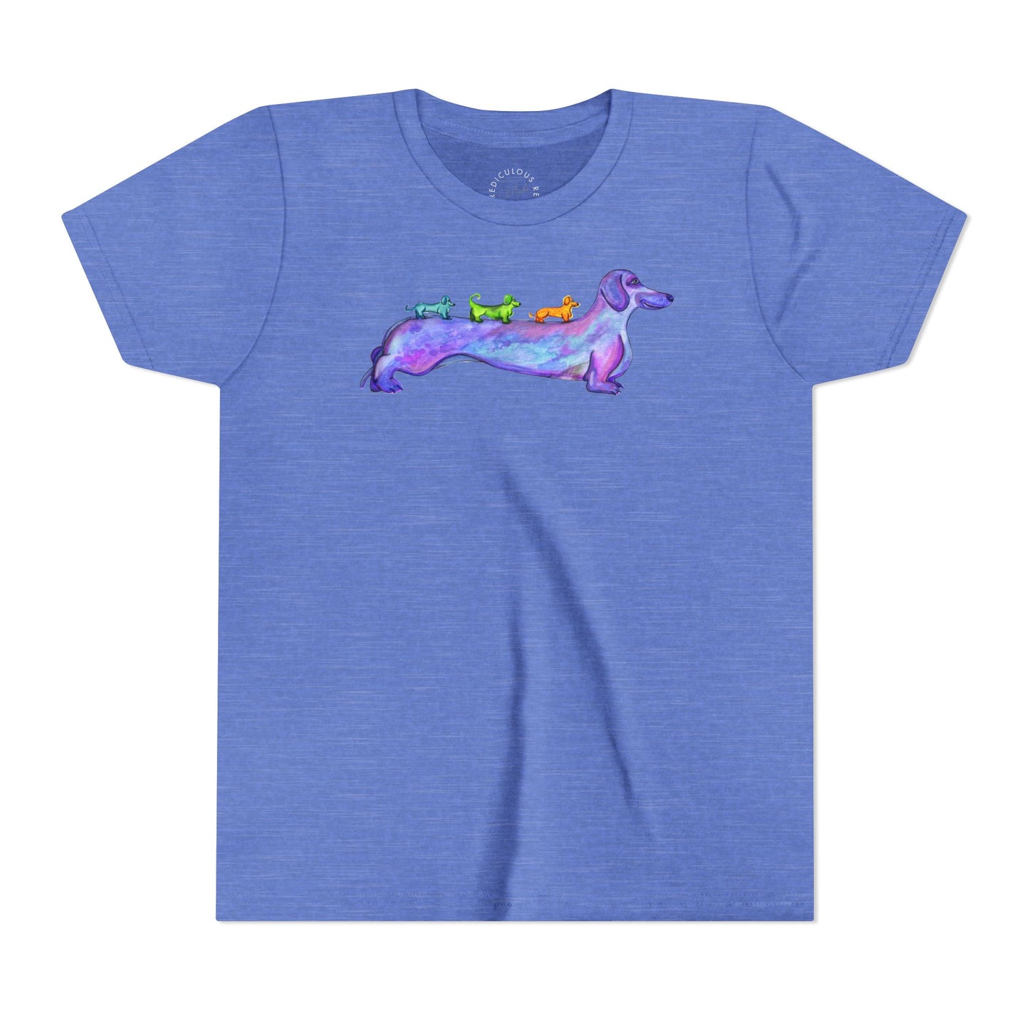 Dachshund Rainbow Crew Youth Tee
