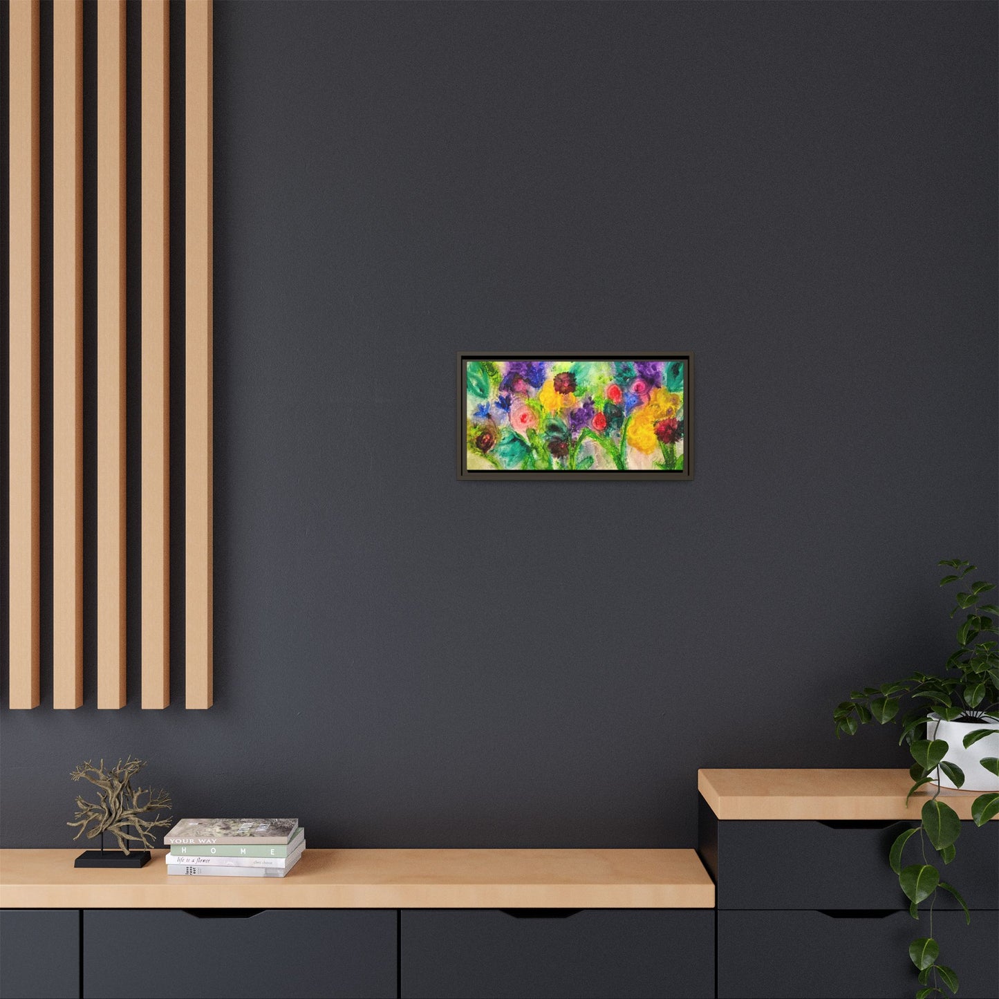 Abstract Flowers Framed Wall Art