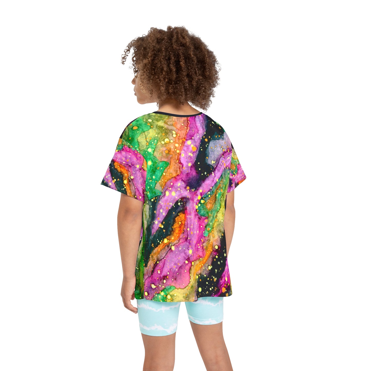 Neon Galaxy Kids Sports Jersey (AOP)