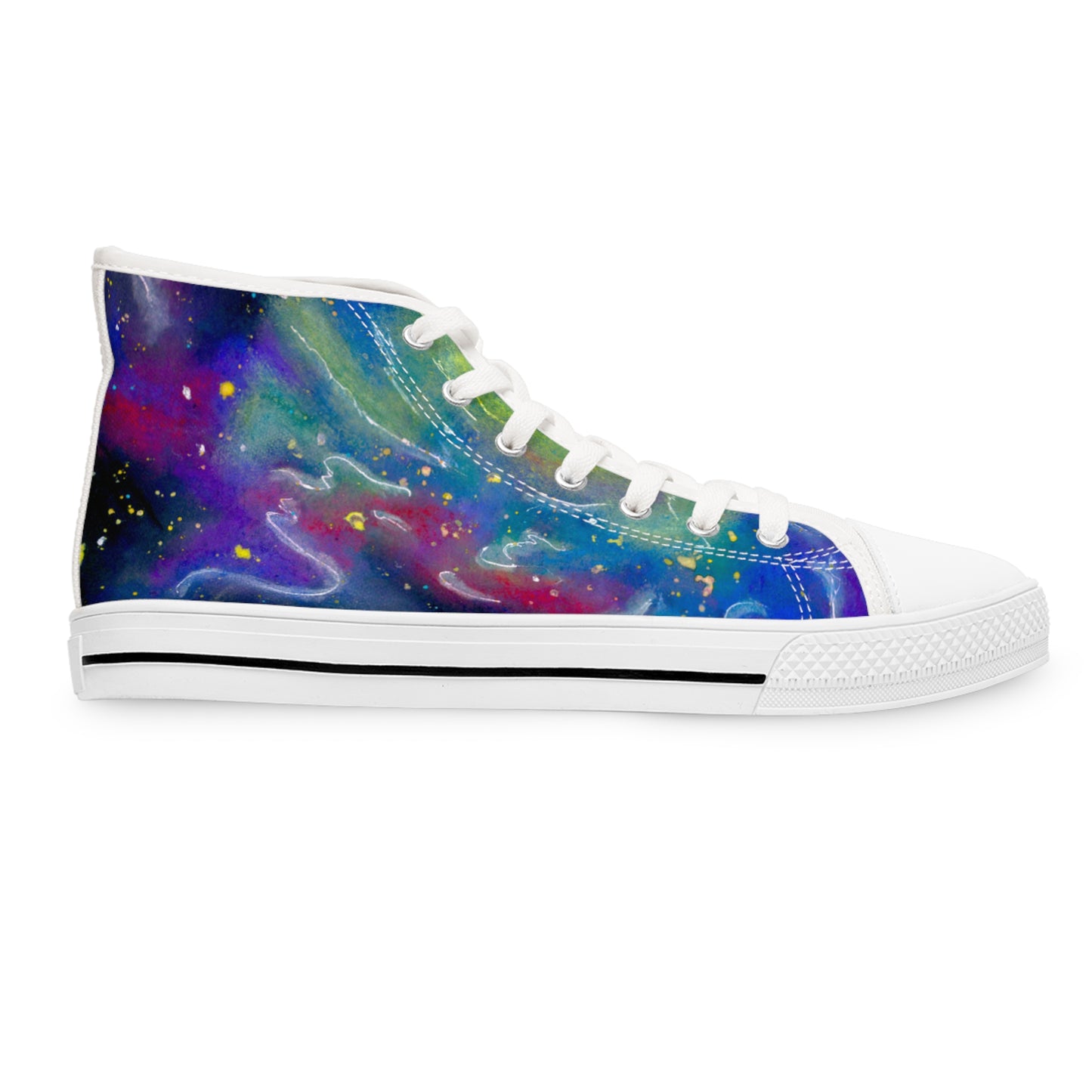 Rainbow Vortex Galaxy Unisex Classic High Top Sneakers