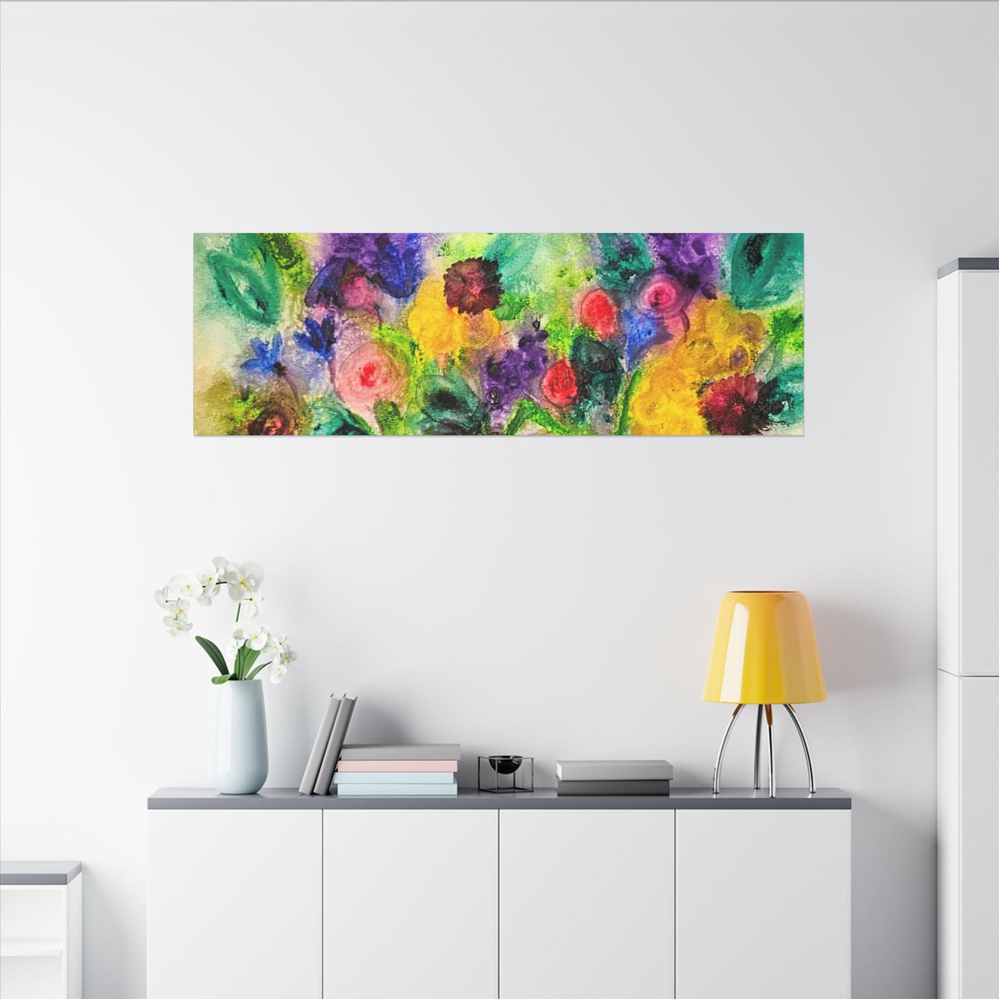 Abstract Flowers Canvas Gallery Wrap