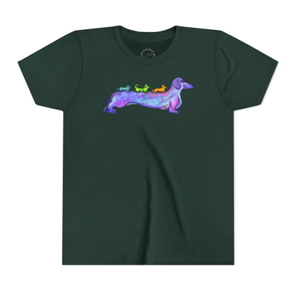 Dachshund Rainbow Crew Youth Tee
