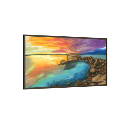 Sunset Ocean Beach Framed Wall Art