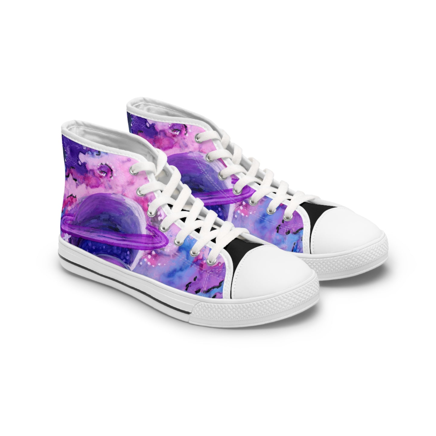 Purple Galaxy Unisex Classic High Top Sneakers