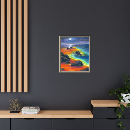 Beach at Night Frame Wall Art