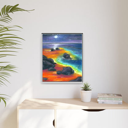 Beach at Night Frame Wall Art