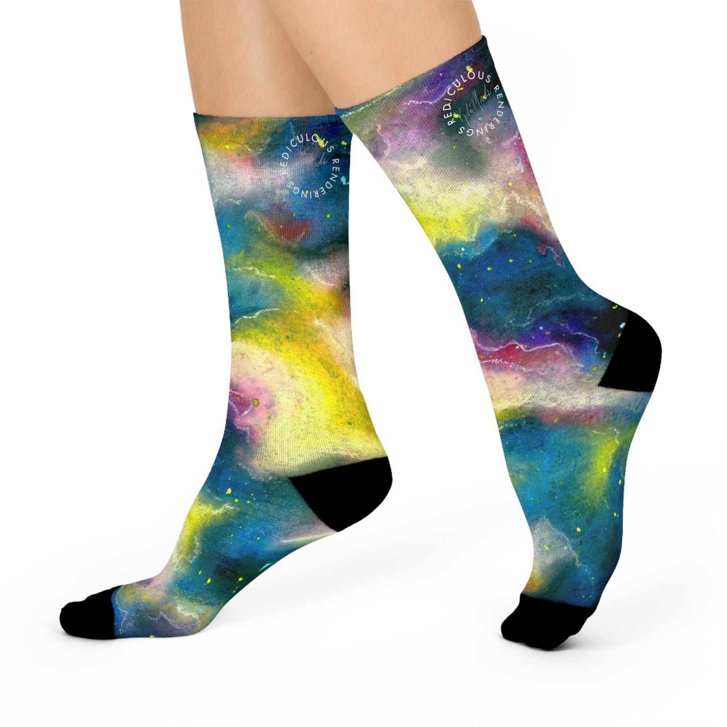 Sunrise Galaxy Cushioned Crew Socks