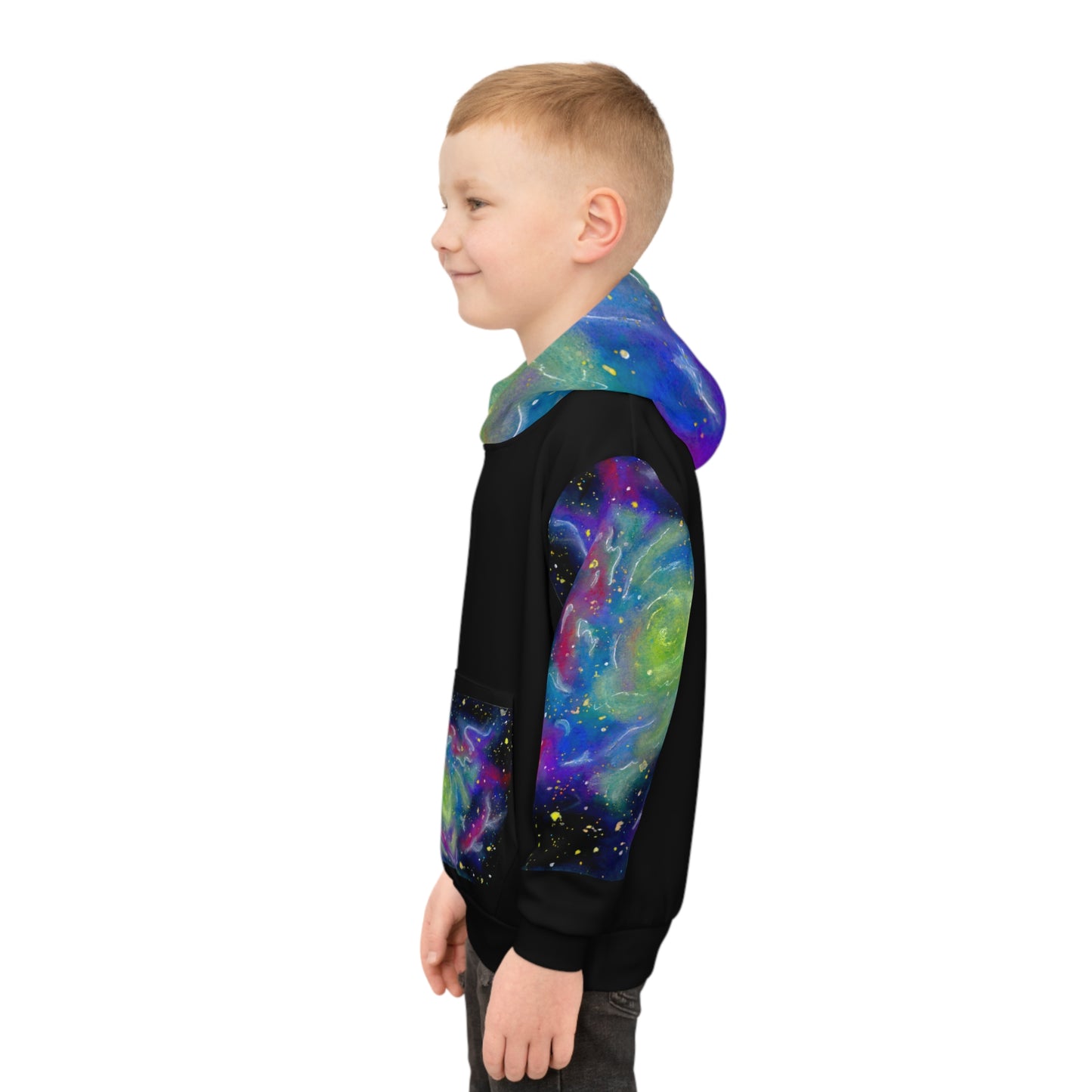 Rainbow Vortex Galaxy Children's Hoodie (AOP)