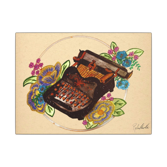 Vintage Typewriter Canvas Gallery Wrap