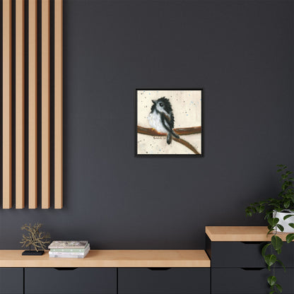 Black Finch Bird Framed Wall Art