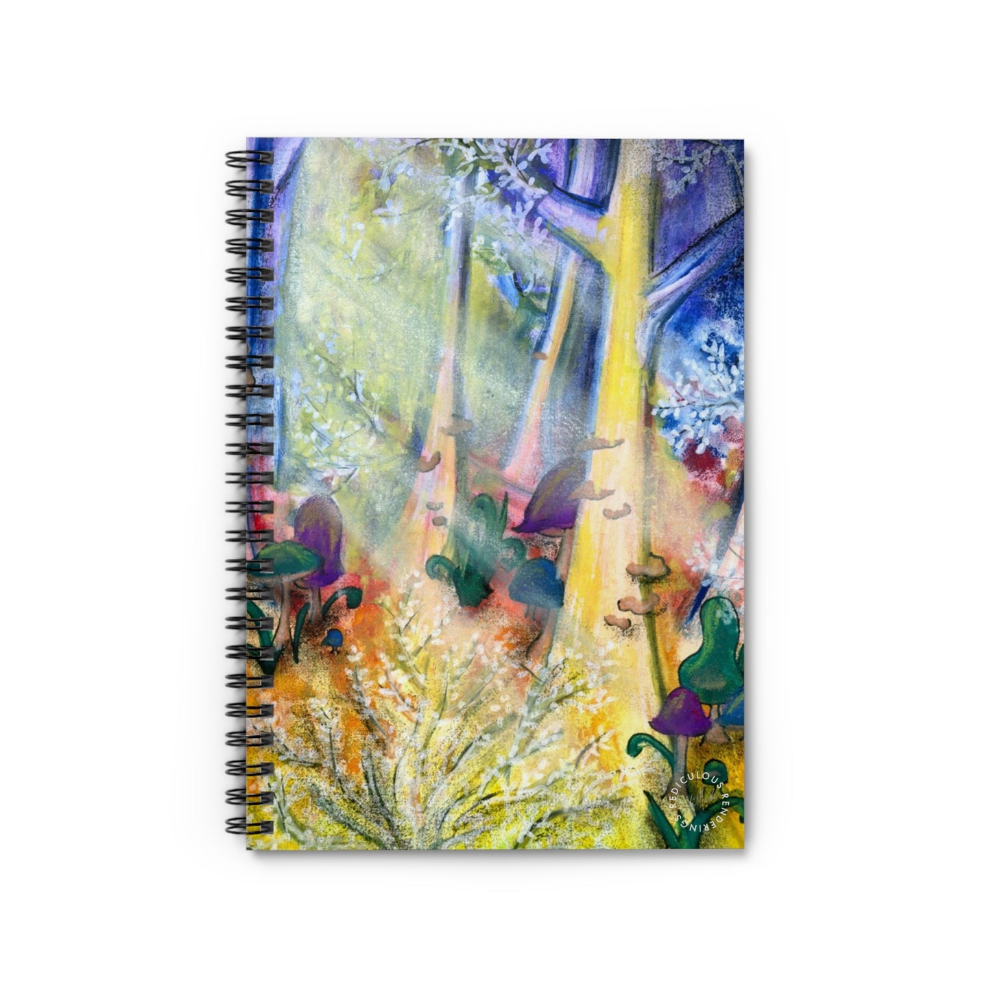 Fantasy Forest Ruled Line Notebook 118 Pages, Printed Cover