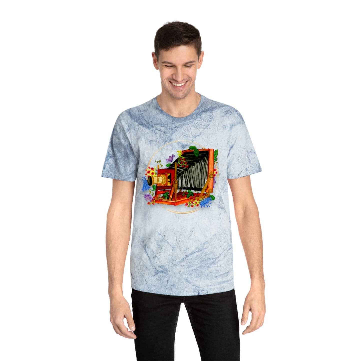 Vintage Camera Unisex Color Blast T-Shirt