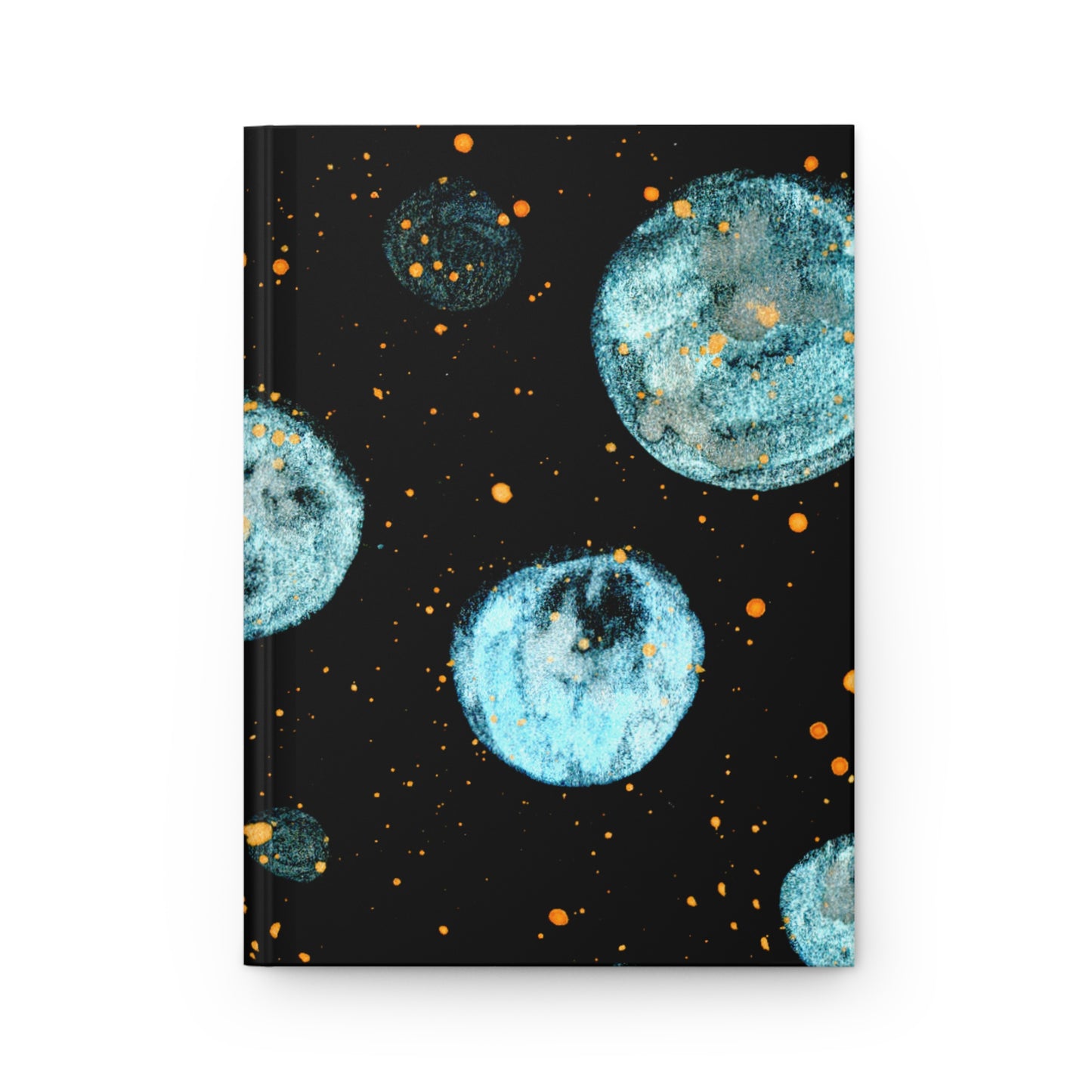 Little Blue Planets Galaxy Hardcover Journal Matte 150 Pages, Printed Cover