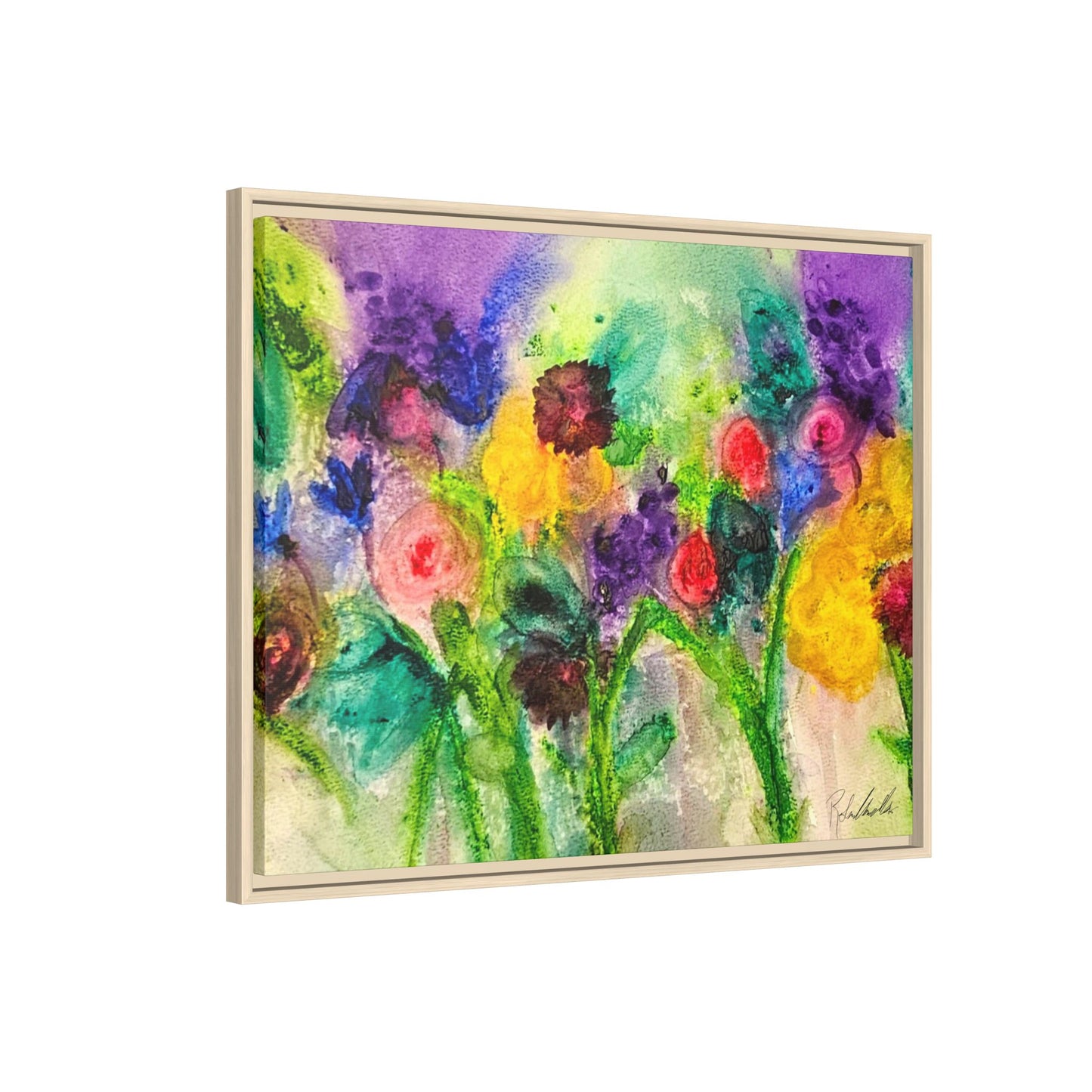 Abstract Flowers Framed Wall Art