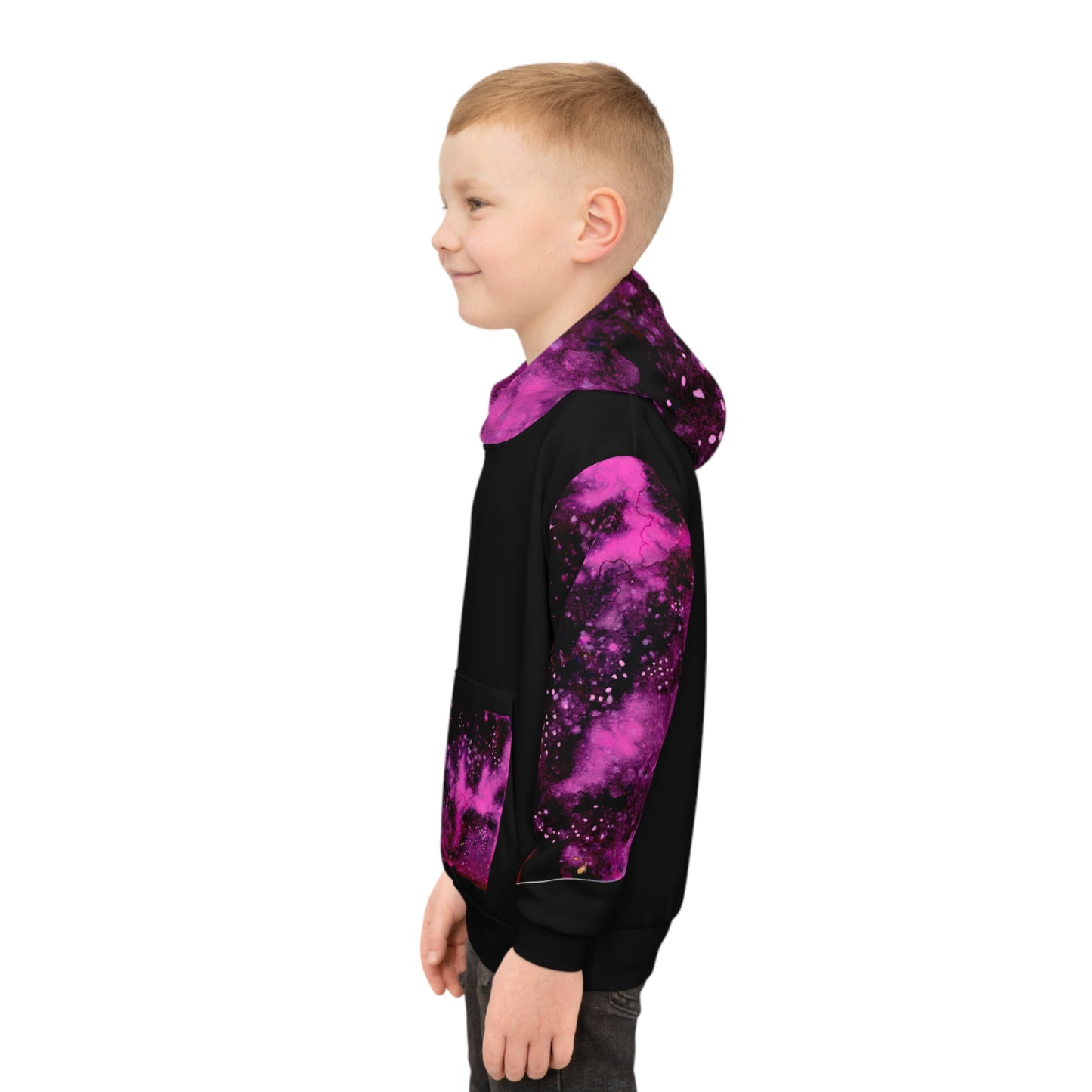 Rose Colored Galaxy Children's Hoodie (AOP)