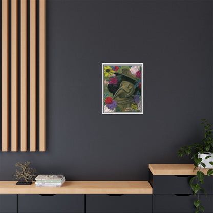 Plague Doctor and Raven Framed Wall Art