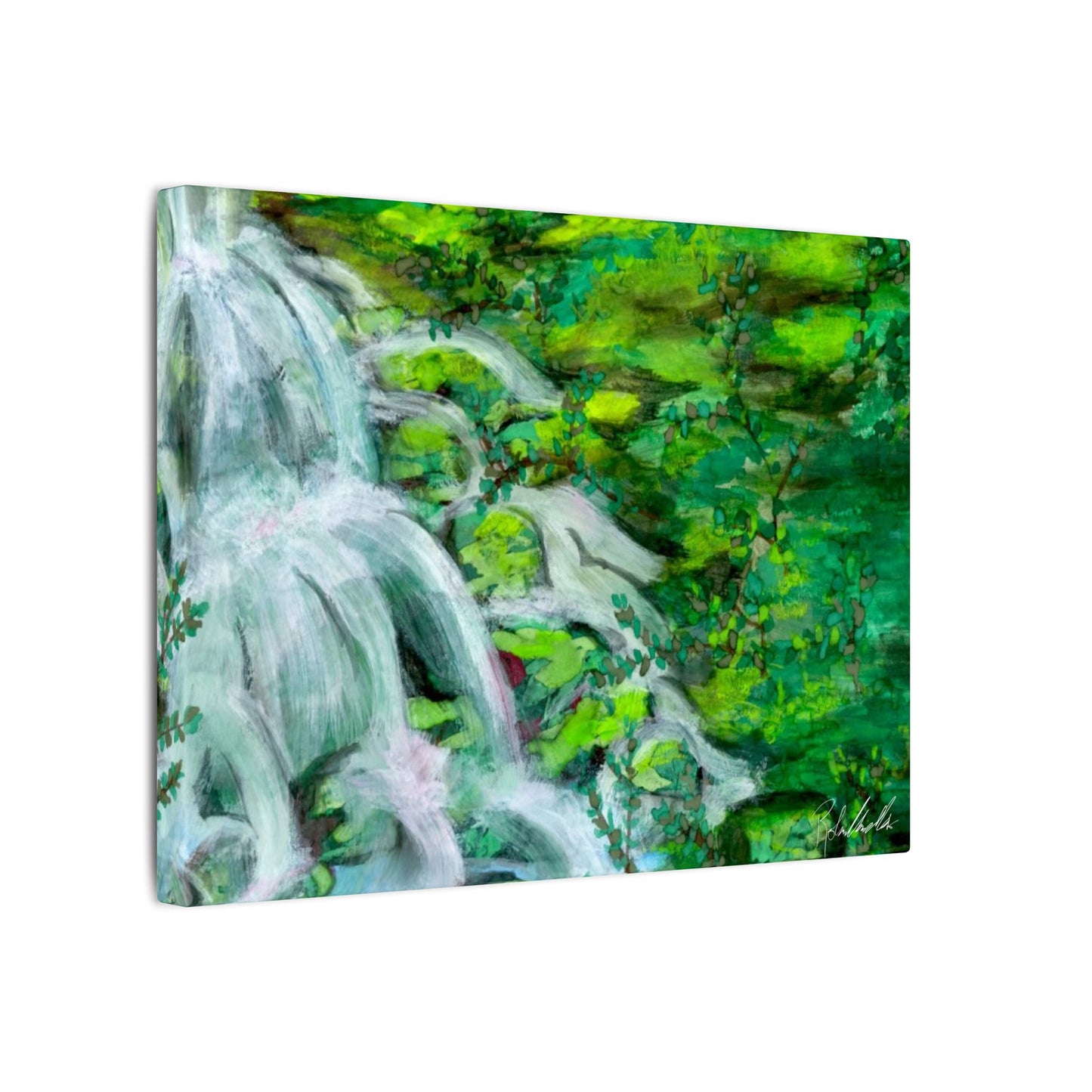 Mossy Waterfall Canvas Gallery Wrap
