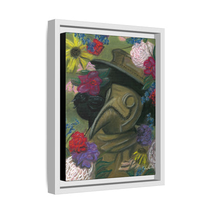 Plague Doctor and Raven Framed Wall Art