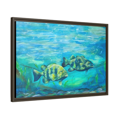 Framed Matte Canvas - Underwater Fish Scene