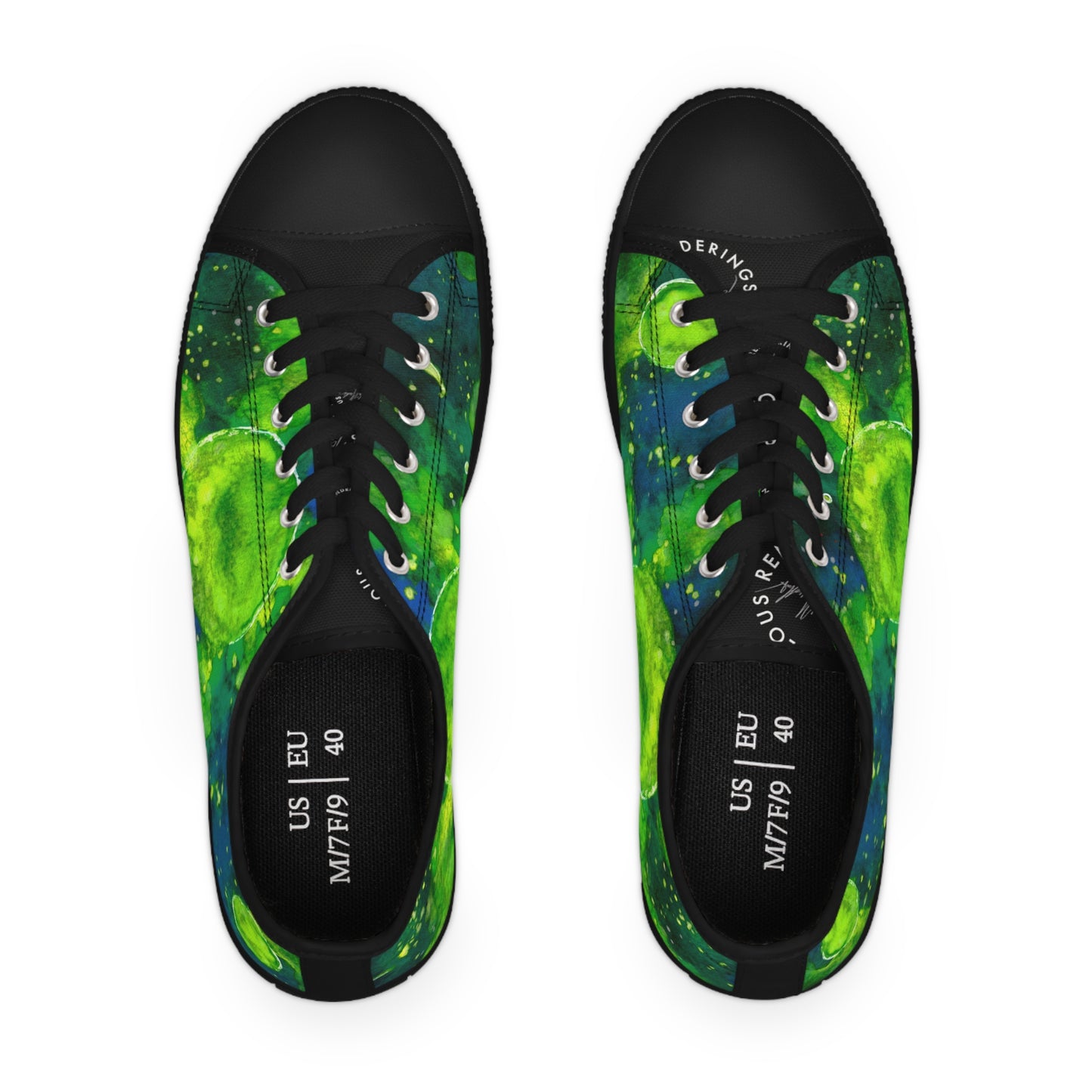 Green Galaxy Unisex Classic Low Top Sneakers Closed Toe Casual Walking Fashion Shoes