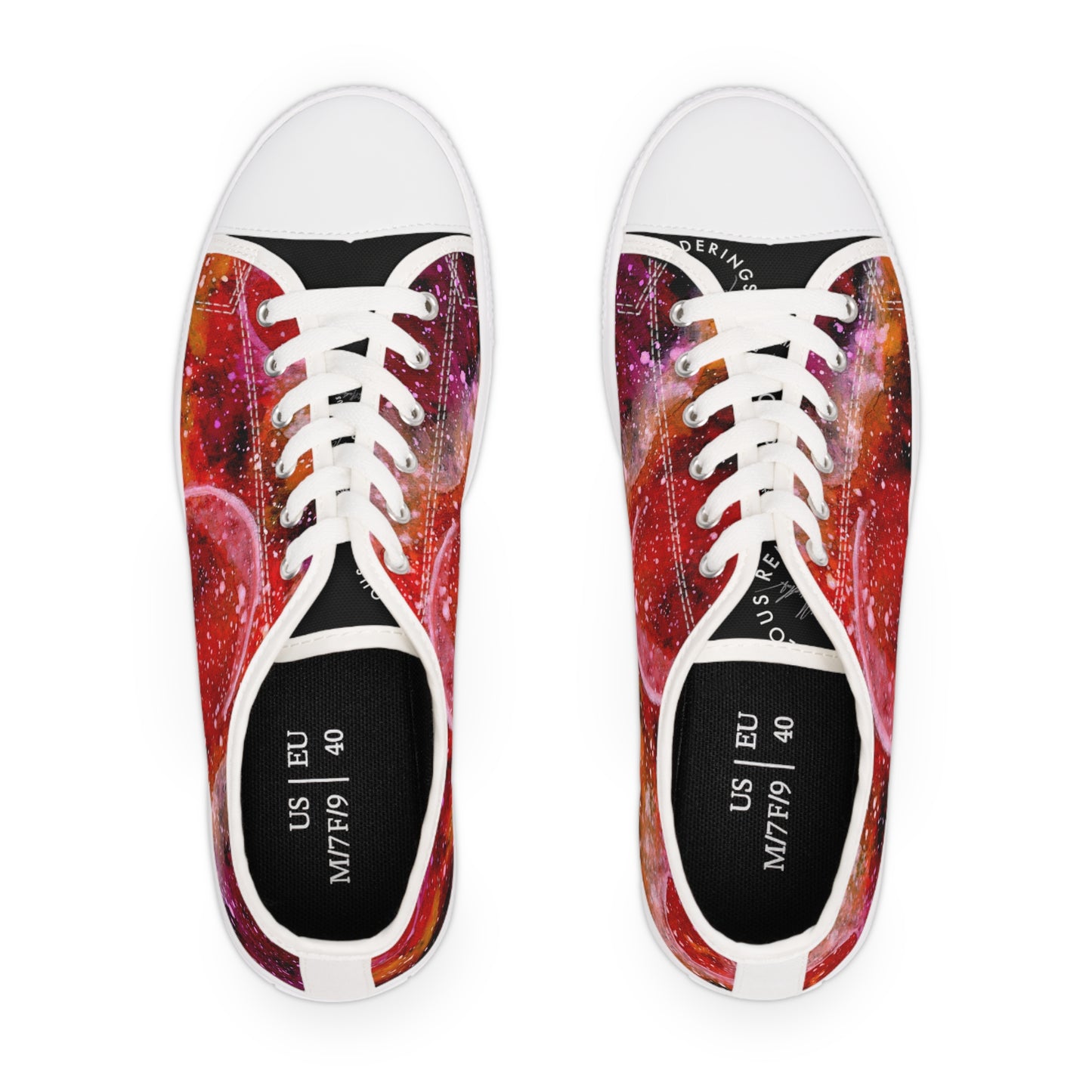 Orange Moons Galaxy Unisex Classic Low Top Sneakers