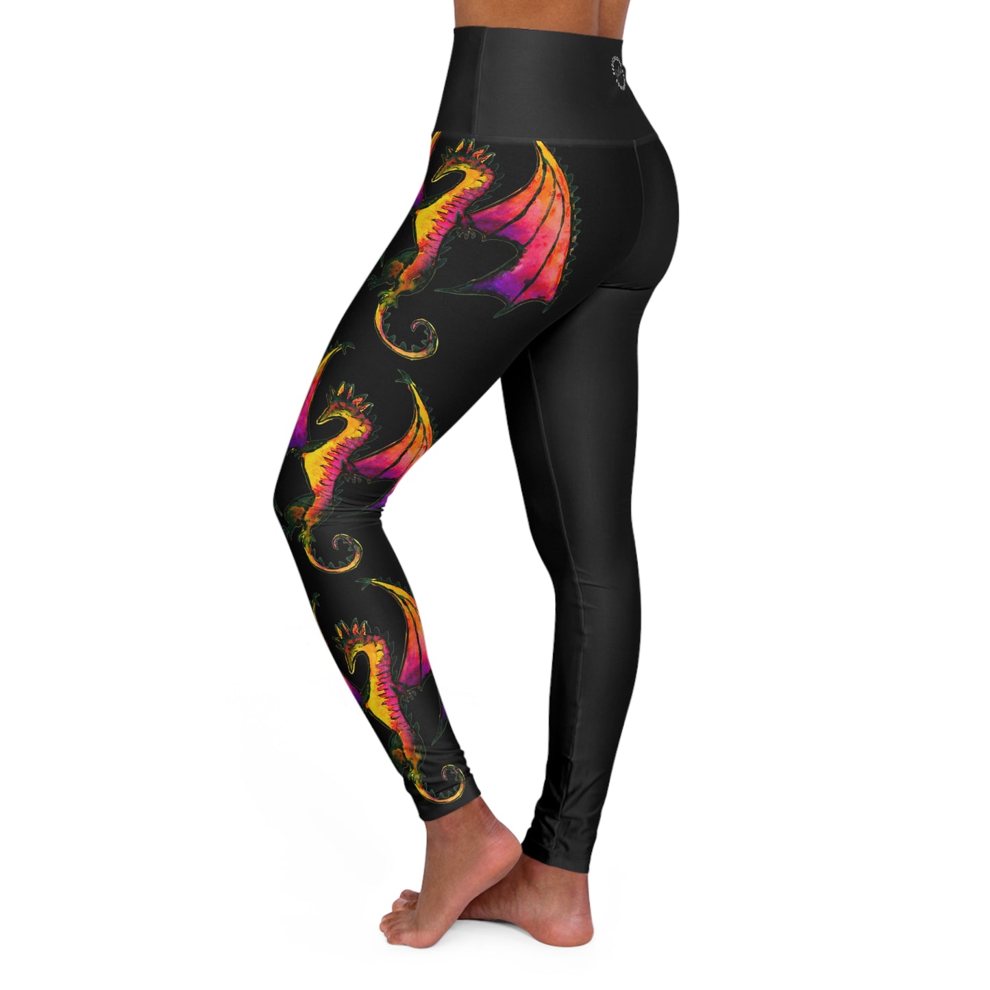 Red Dragon High Waisted Yoga Leggings (AOP)