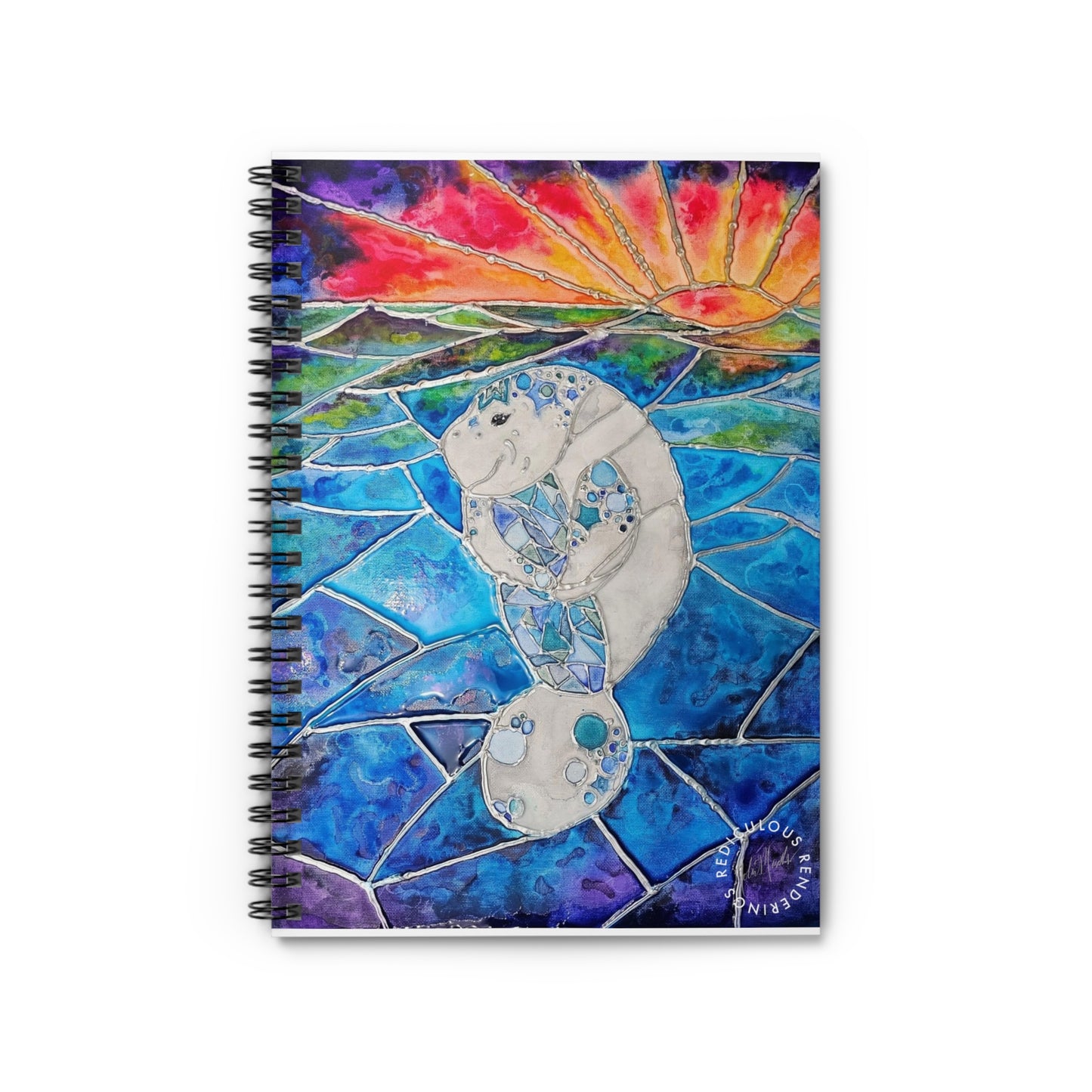 Manatee Spiral Notebook - Ruled Line 118 Pages, Printed Cover