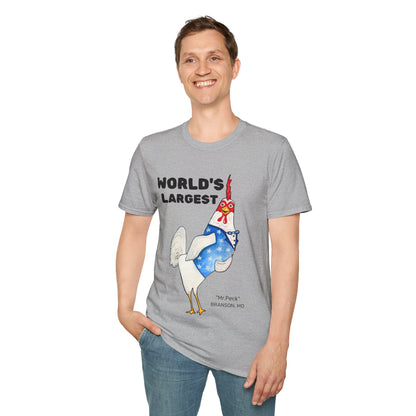 World's Largest Chicken T-Shirt — Funny Patriotic Rooster Tee