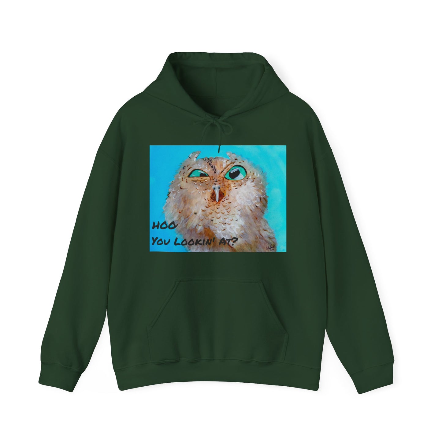 Grumpy Owl- Hoo You Lookin At? Hooded Sweatshirt