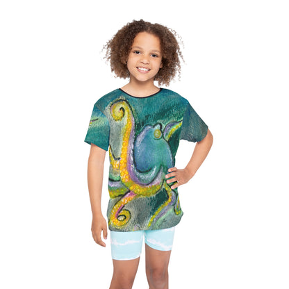 Kids Octopus Sports Jersey — Colorful Ocean Art Athletic Tee