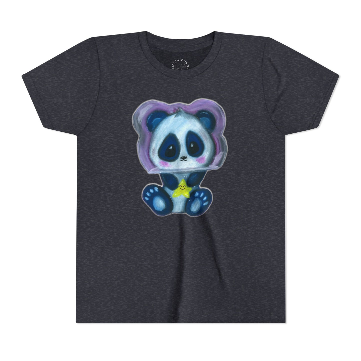Cute Star Panda Youth Tee — Adorable Cartoon Panda Kids T-Shirt