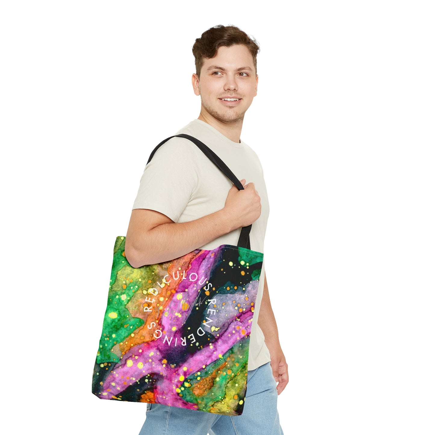 Neon Galaxy Tote