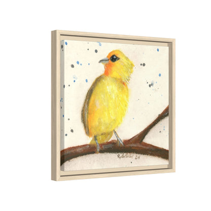 Yellow Canary Bird Framed Wall Art
