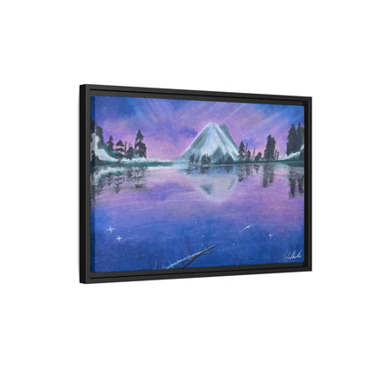 Purple Sky Over Lone Mountain Framed Wall Art