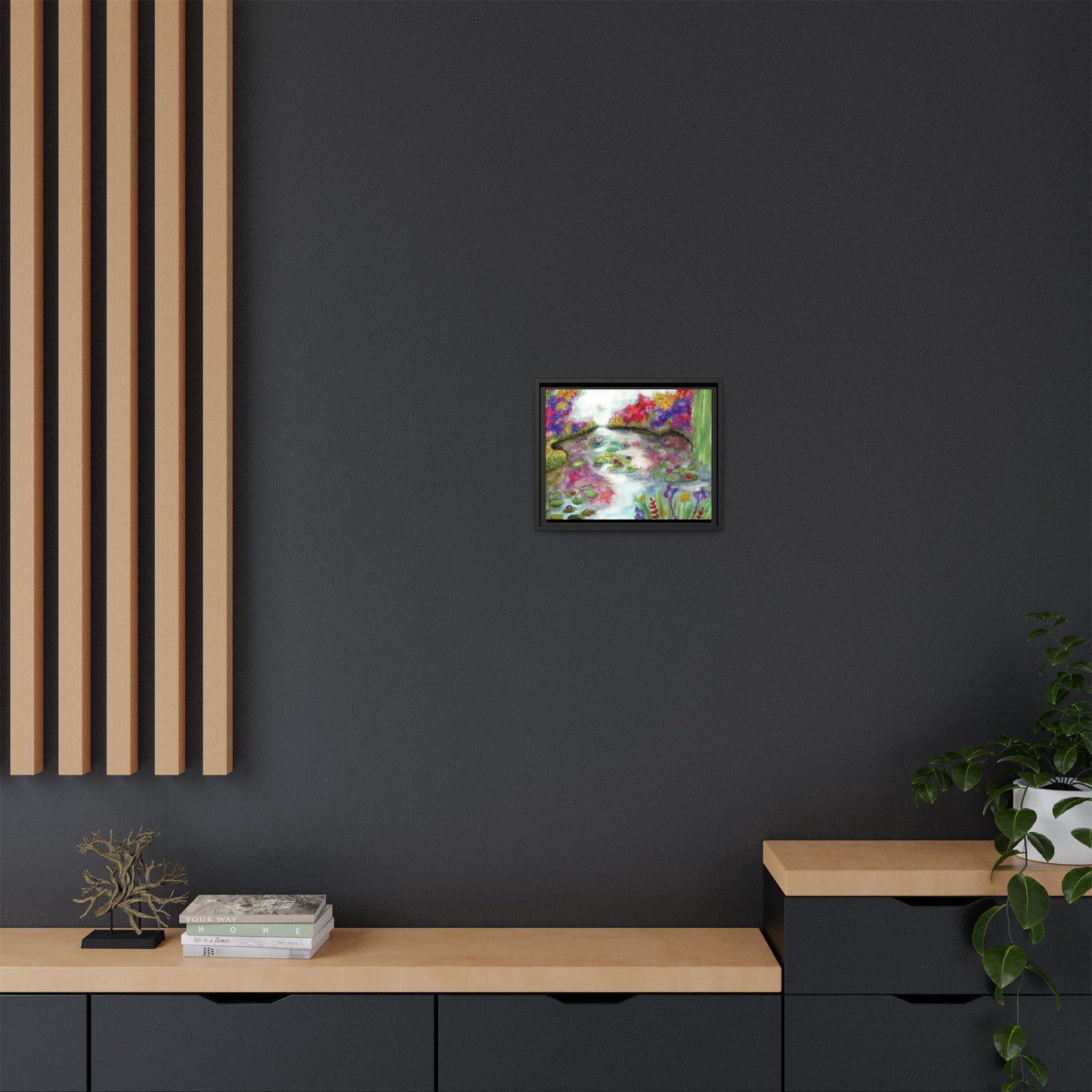 Floral Summer Pond Framed Wall Art