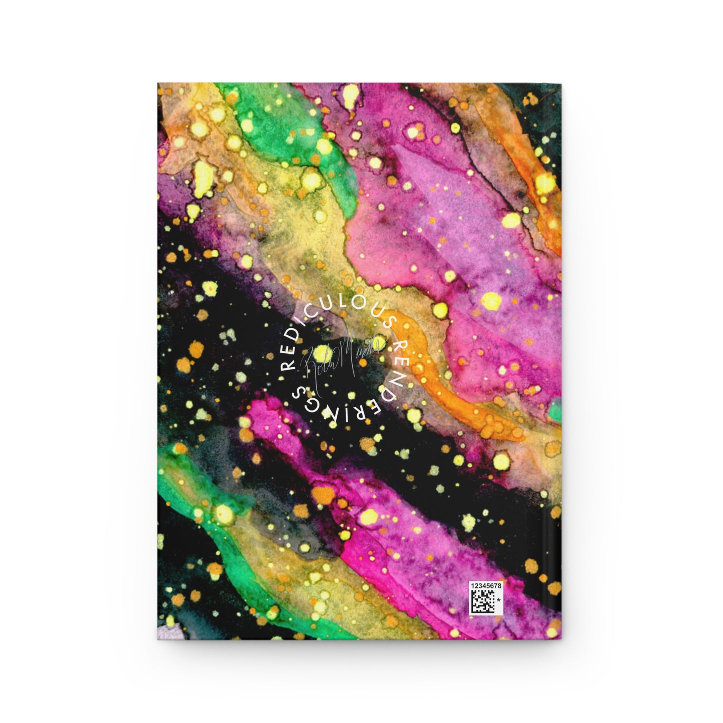 Neon Galaxy Hardcover Journal Matte 150 Pages, Printed Cover