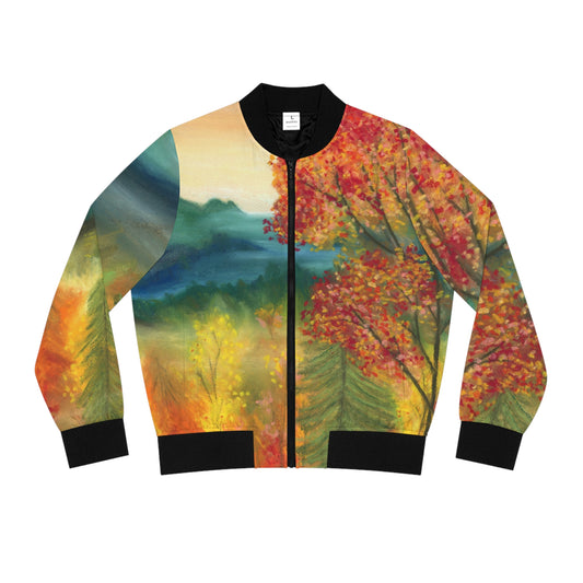 Fall Forest Women's Bomber Jacket (AOP)