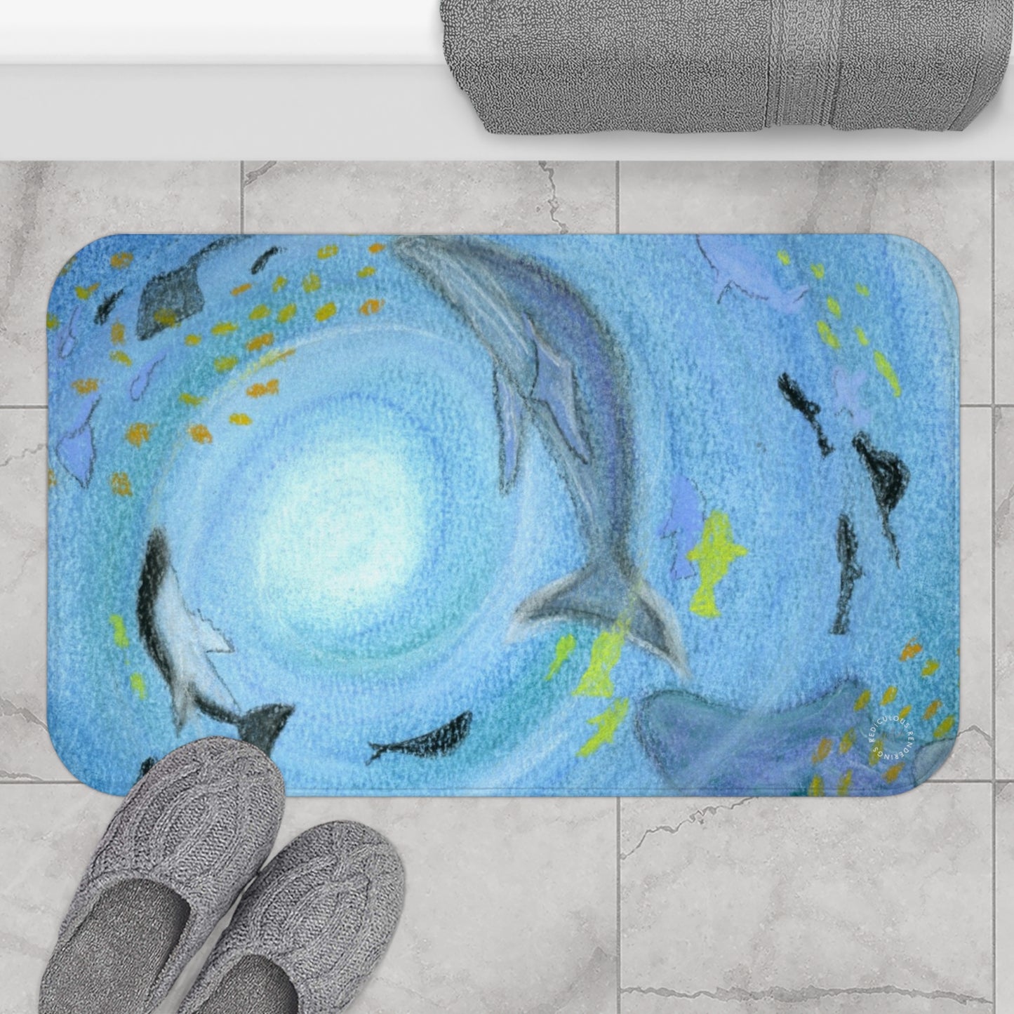 Under the Sea Whale Bath Mat