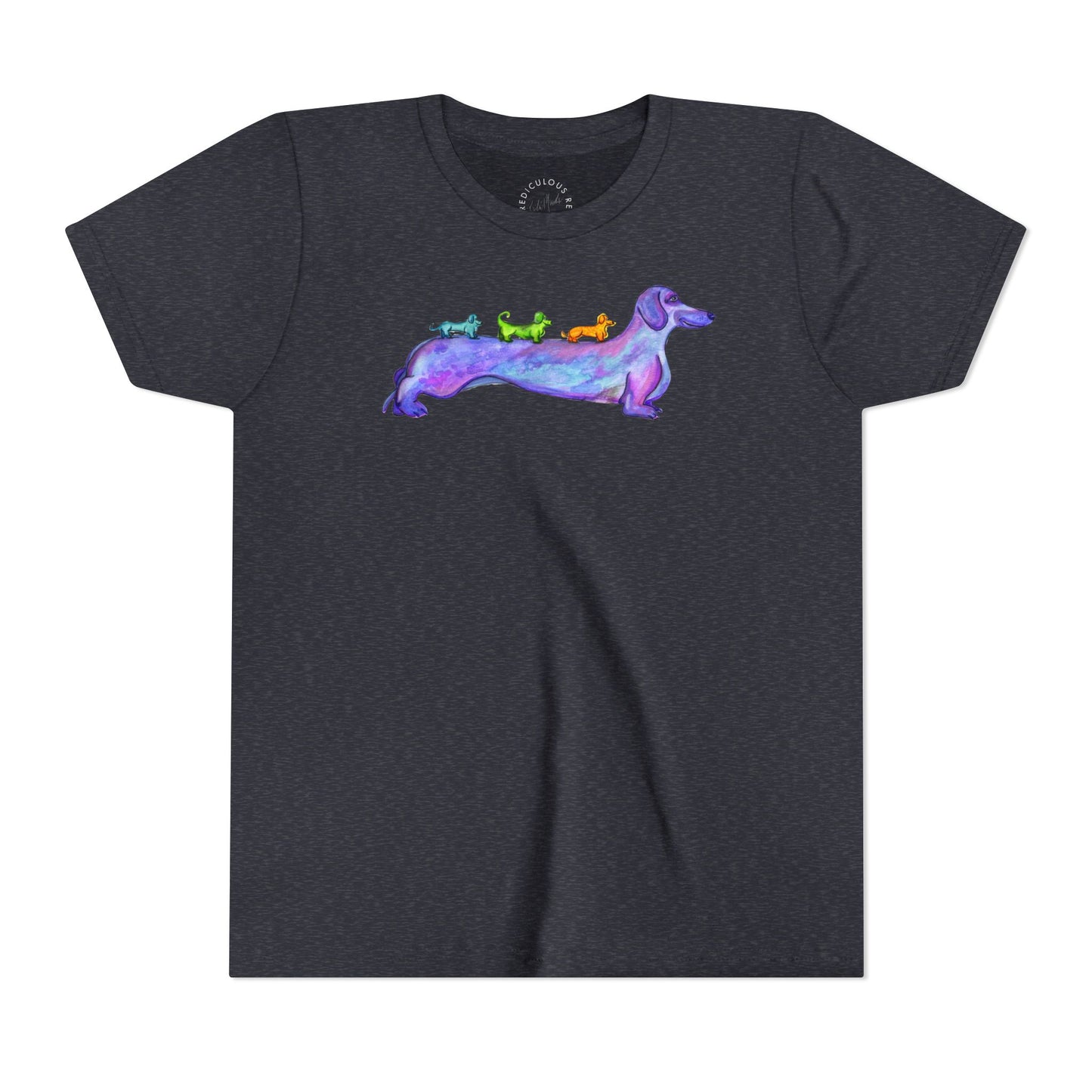 Dachshund Rainbow Crew Youth Tee