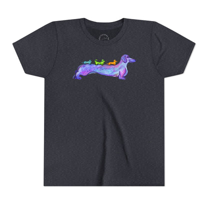 Dachshund Rainbow Crew Youth Tee