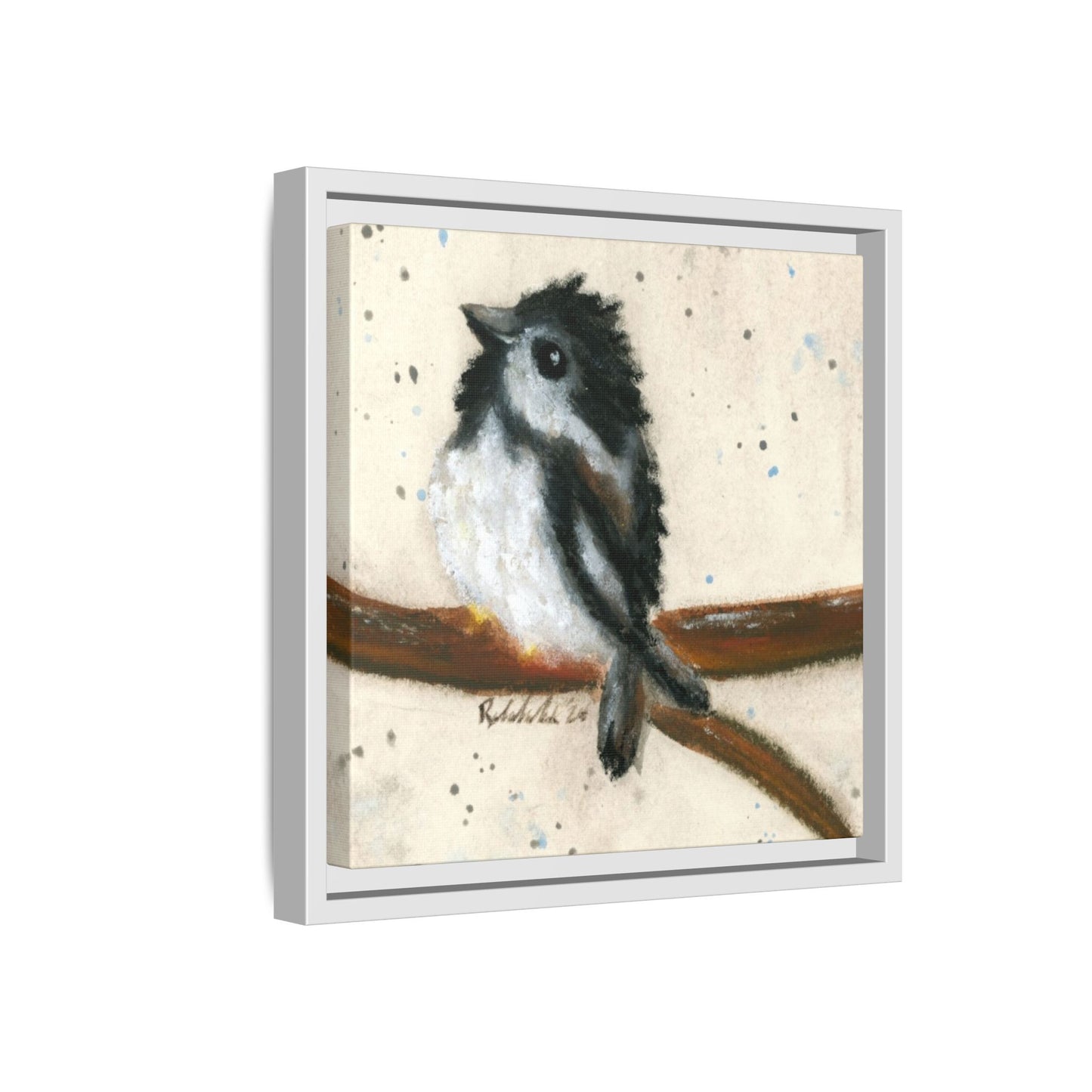 Black Finch Bird Framed Wall Art