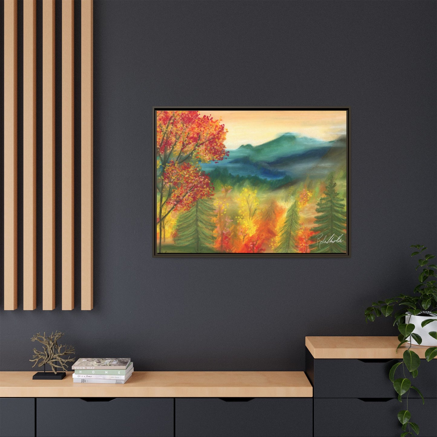 Fall Mountains Framed Wall Art