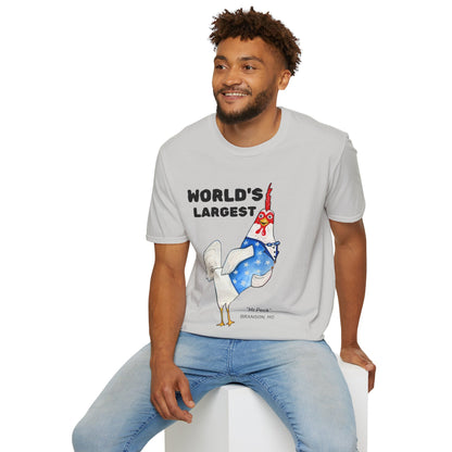 World's Largest Chicken T-Shirt — Funny Patriotic Rooster Tee