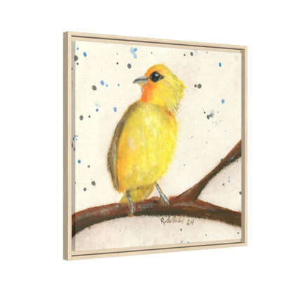 Yellow Canary Bird Framed Wall Art
